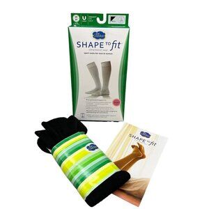 Dr. Comfort Compression Socks Shape To Fit Knee High Unisex Black Large 20-30mmH